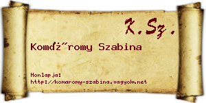 Komáromy Szabina névjegykártya