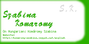 szabina komaromy business card