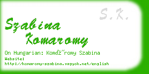 szabina komaromy business card